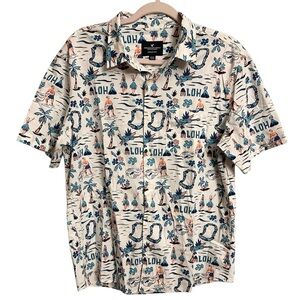 American Eagle Hawaiian Shirt Unisex Aloha Beach Hula GirlsTheme Short Sleeve M